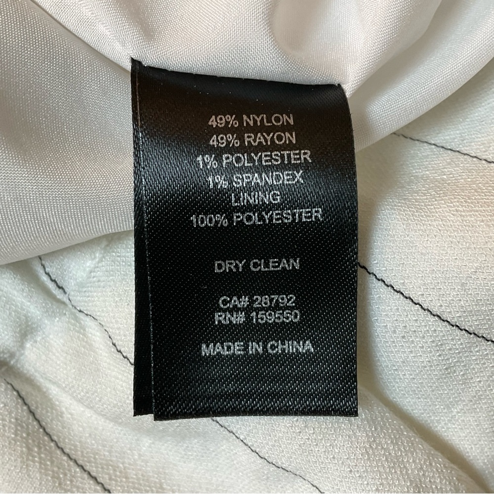 Maison d’ Amelie Paris Pinstripe Faux Wrap Skirt M - Picture 7 of 7
